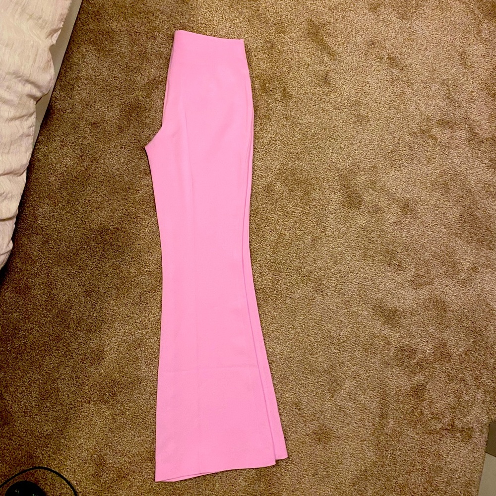 SEMSEM High-Waisted Pink Flare Pants
